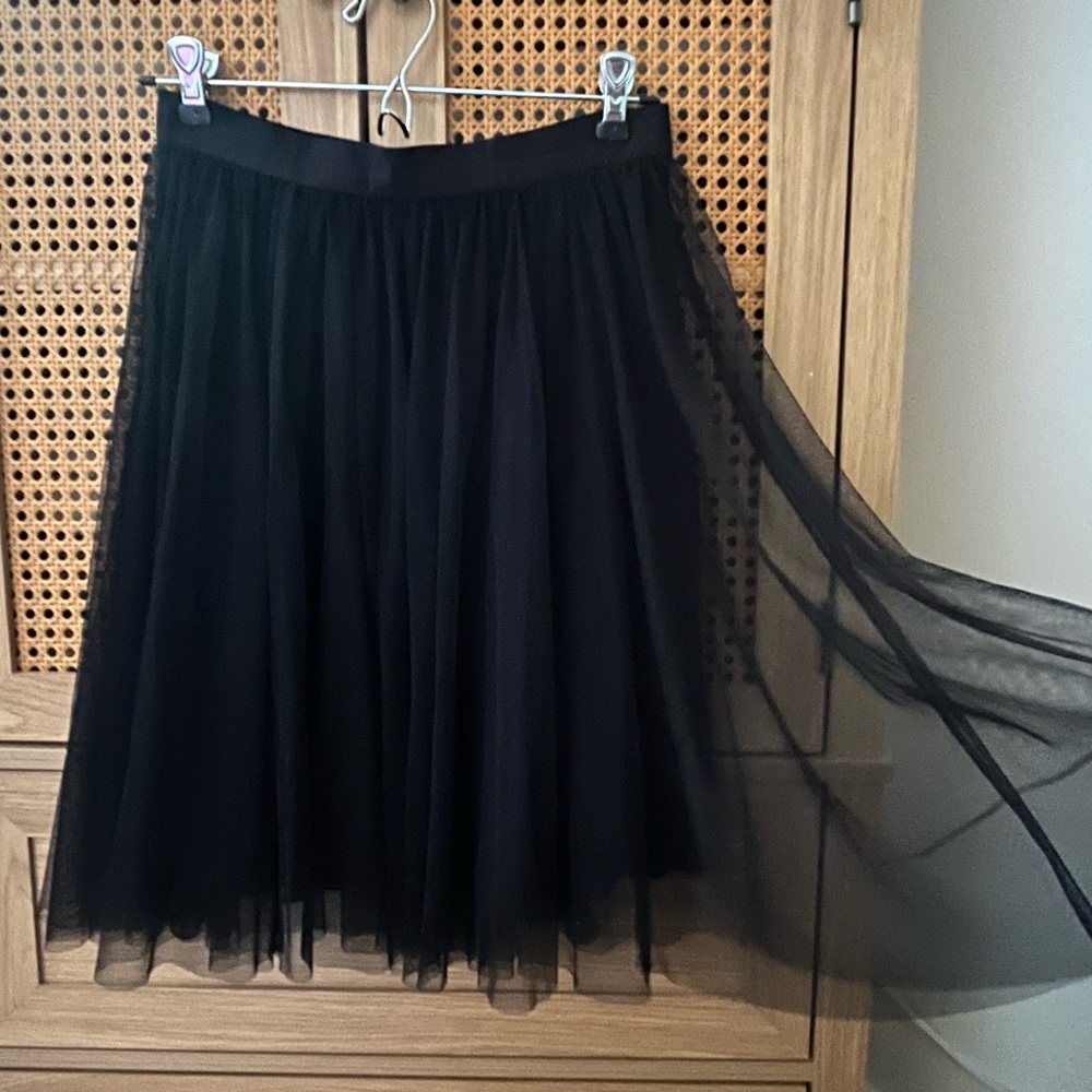 French Connection Black Tulle Skirt